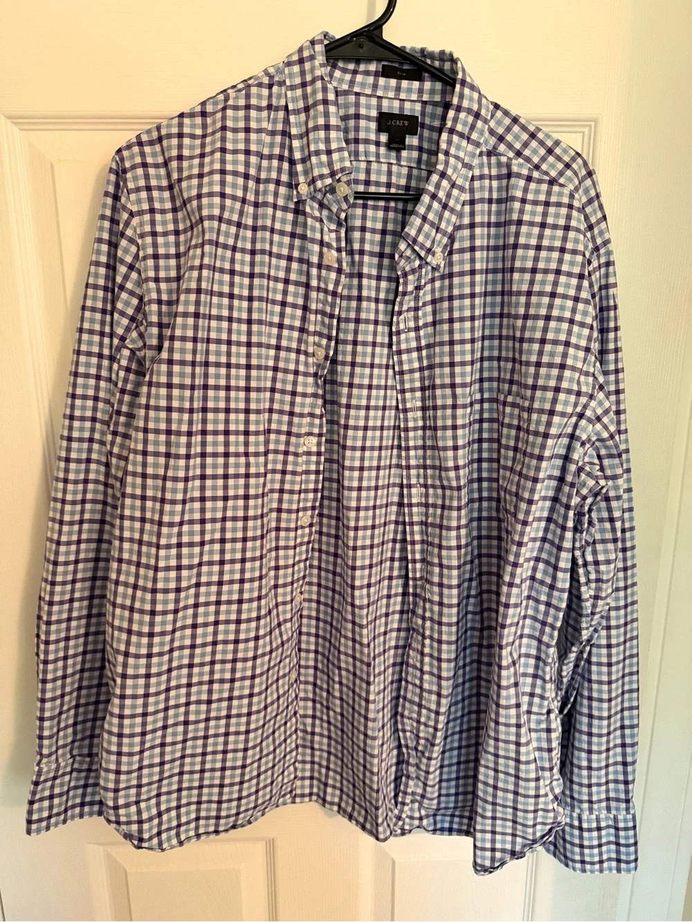 J. Crew Classic Plaid Button-Down Shirt - Blue & Purple